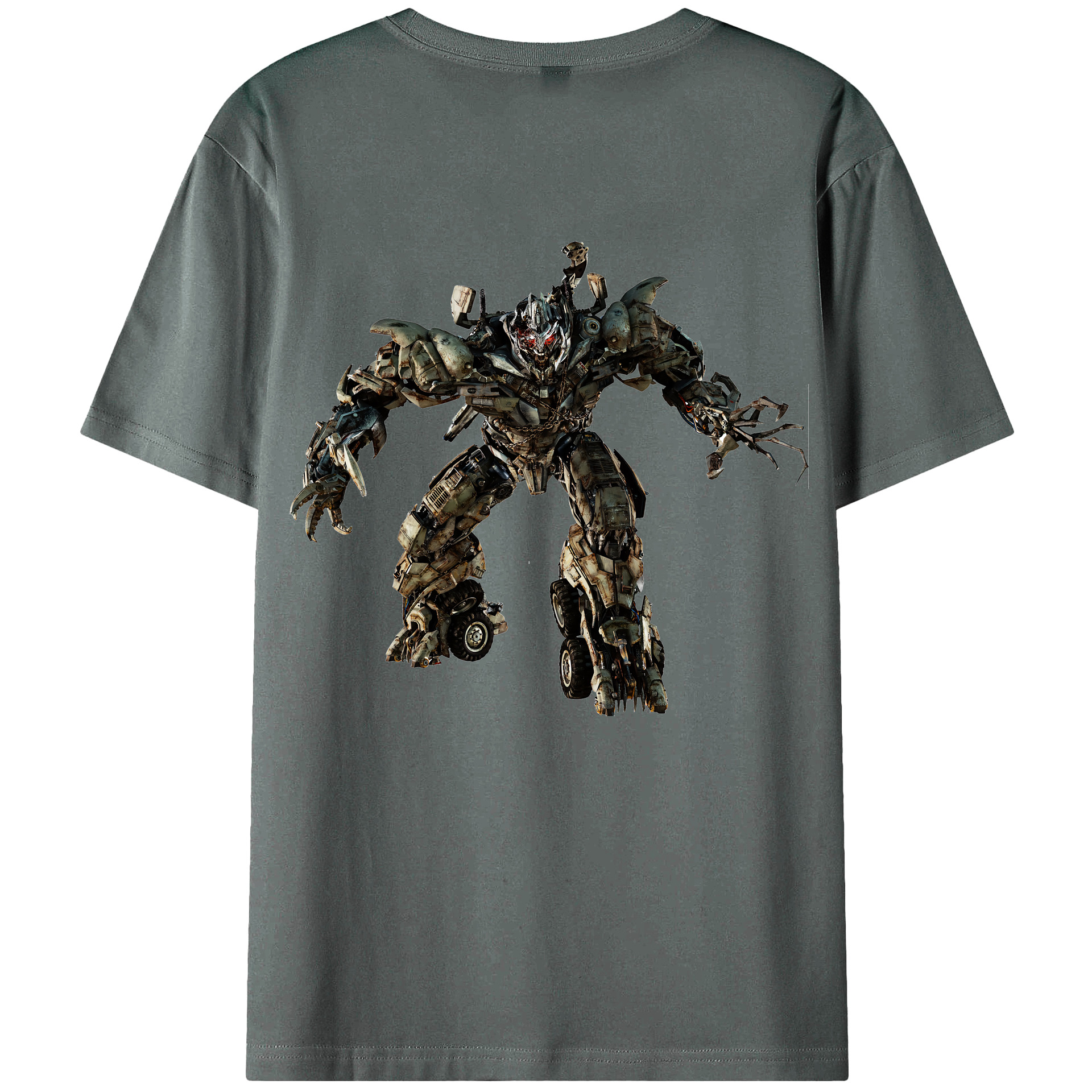 （画像用） Transformers トランスフォーマー 綿100％ メンズ半袖Tシャツ（バックプリント） 通気性